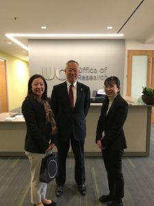 Dr. Kawauchi with Dr. Sakaino and Ms Uruno at UCI